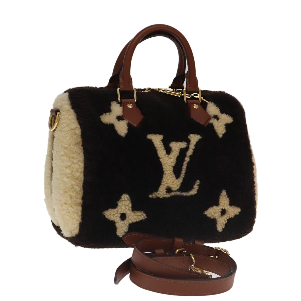 LOUIS VUITTON Monogram Teddy Speedy Bandouliere 25 Bag 2way M55422 106300S