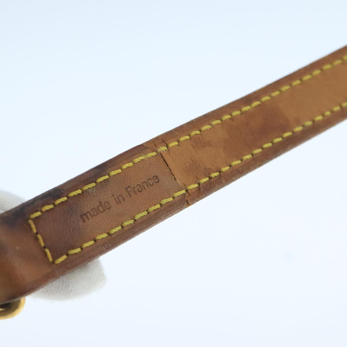 LOUIS VUITTON Shoulder Strap Leather 35.4"" Beige LV 106307