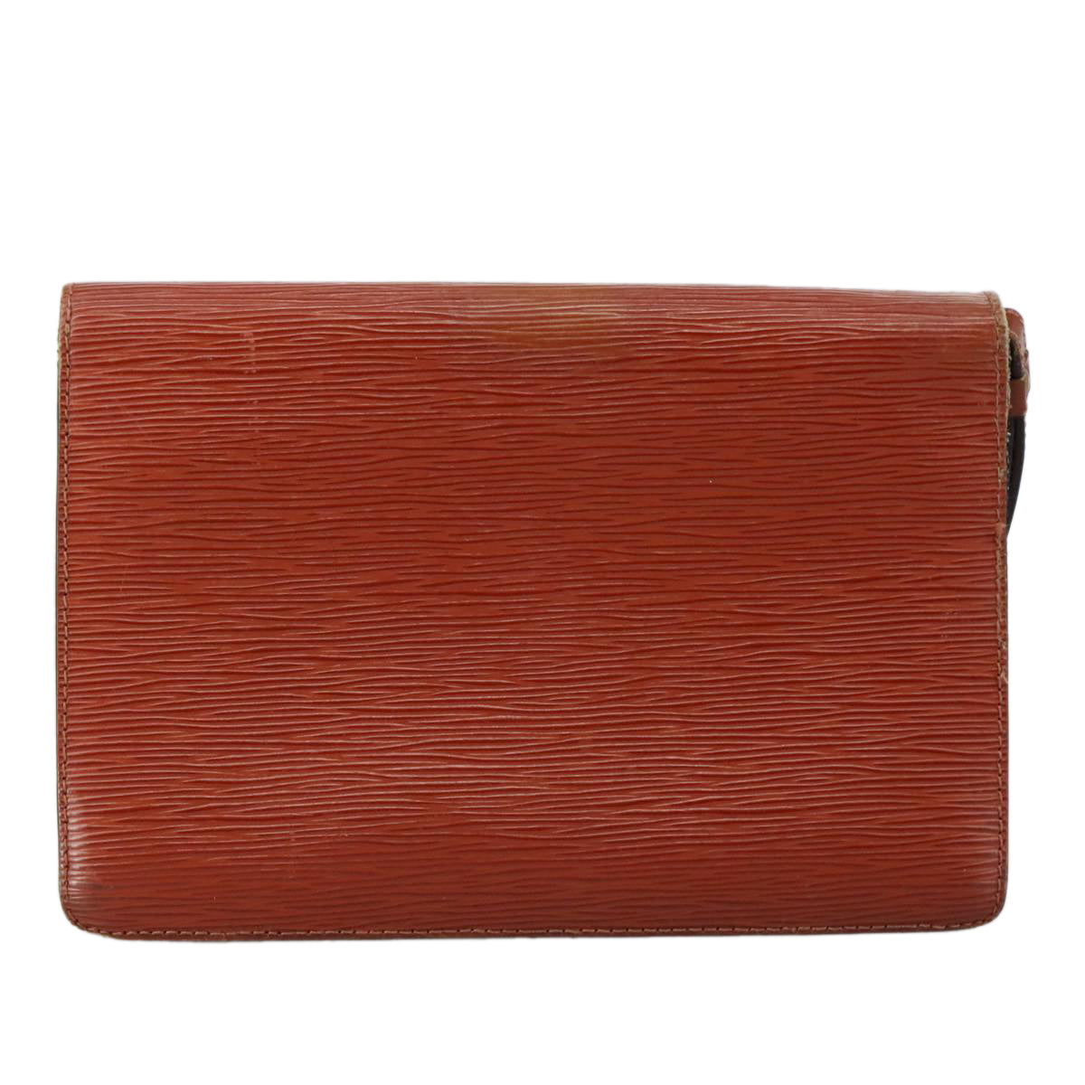 LOUIS VUITTON Epi Serie Dragonne Hand Bag Brown M52618 LV 106365