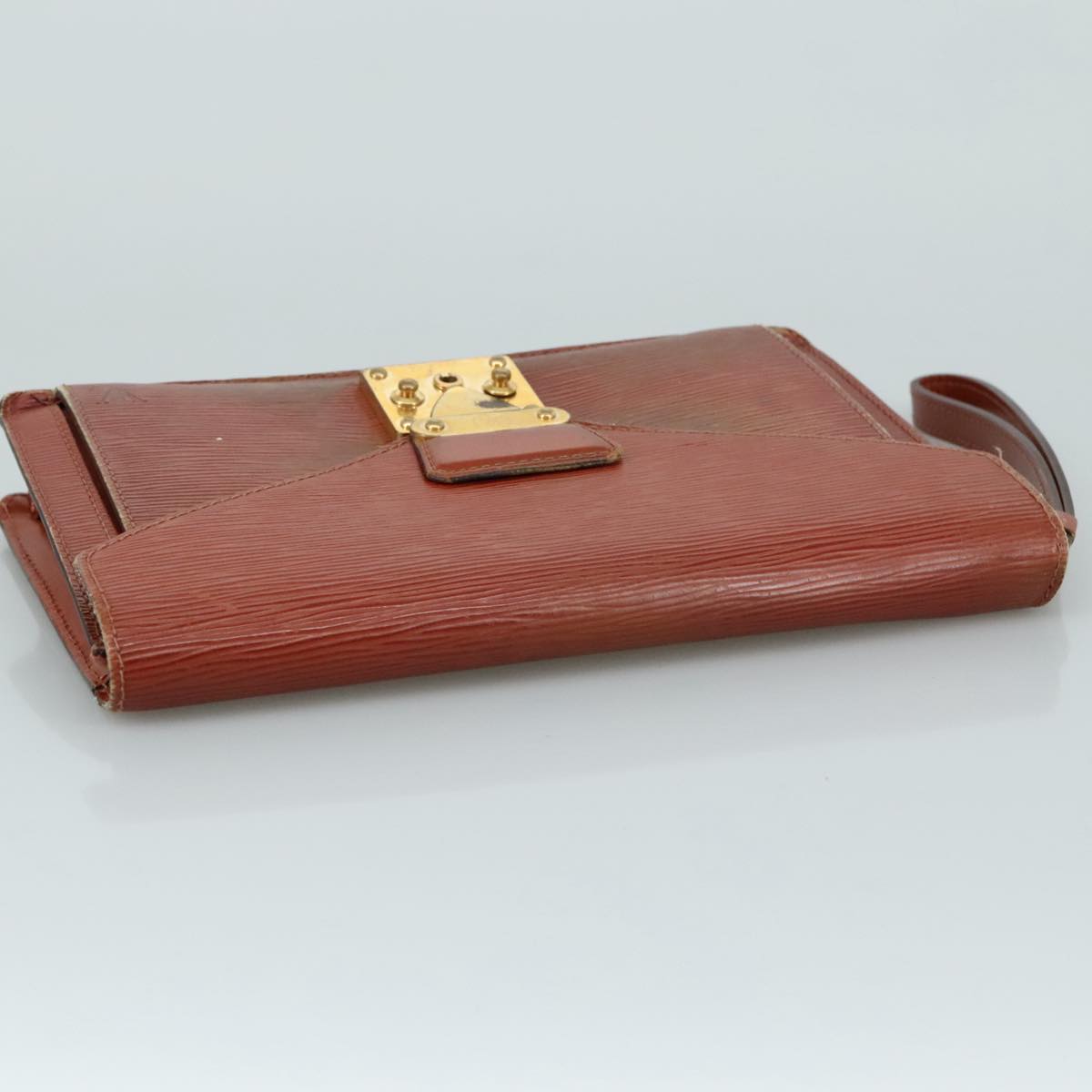 LOUIS VUITTON Epi Serie Dragonne Hand Bag Brown M52618 LV 106365