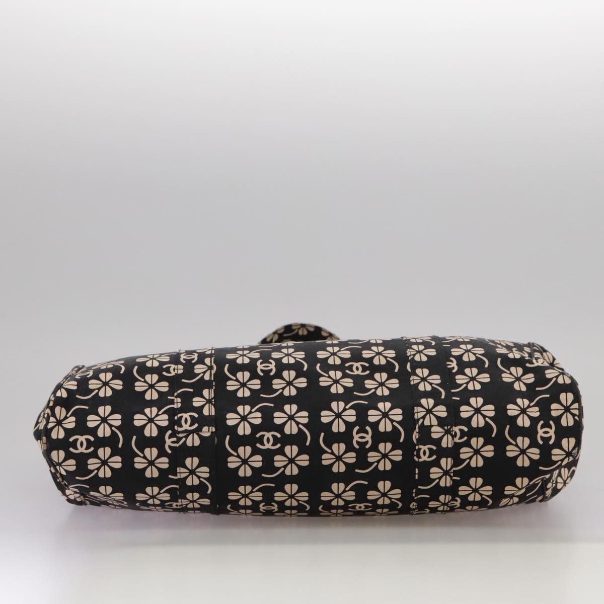 CHANEL Tote Bag Canvas Black CC 106391