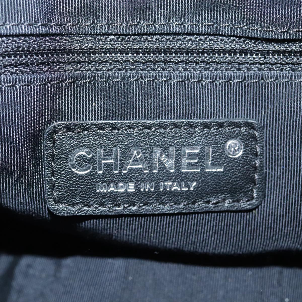 CHANEL Chain Shoulder Bag Enamel Black CC 106403