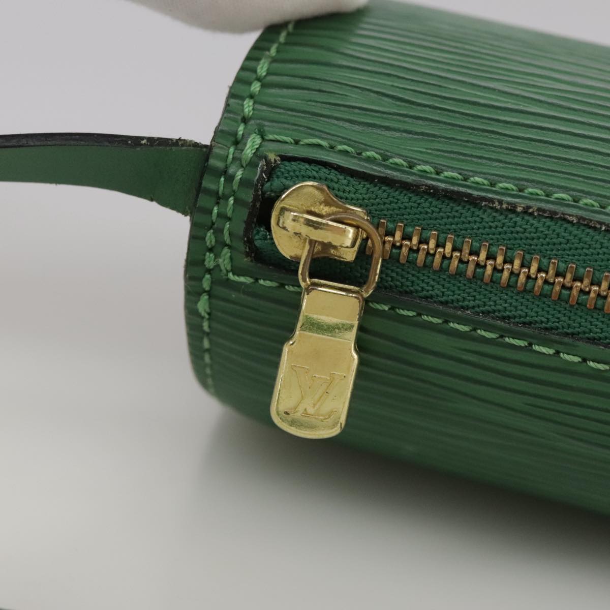 LOUIS VUITTON Epi Soufflot Pouch Green LV 106405