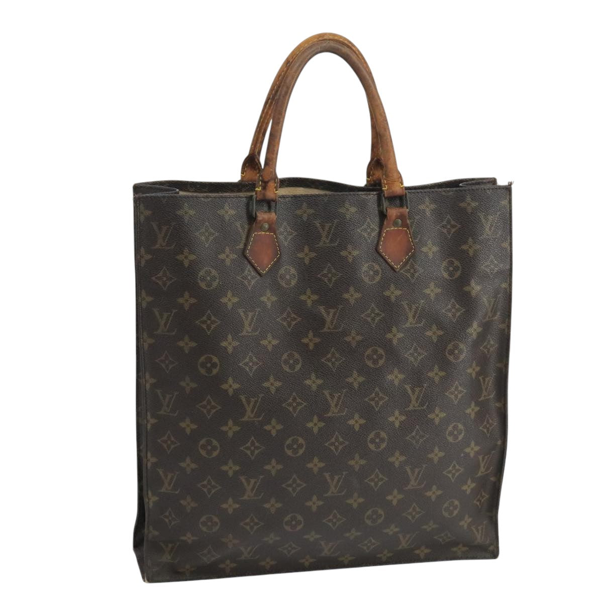 LOUIS VUITTON Monogram Sac Plat Hand Bag M51140 LV 106408