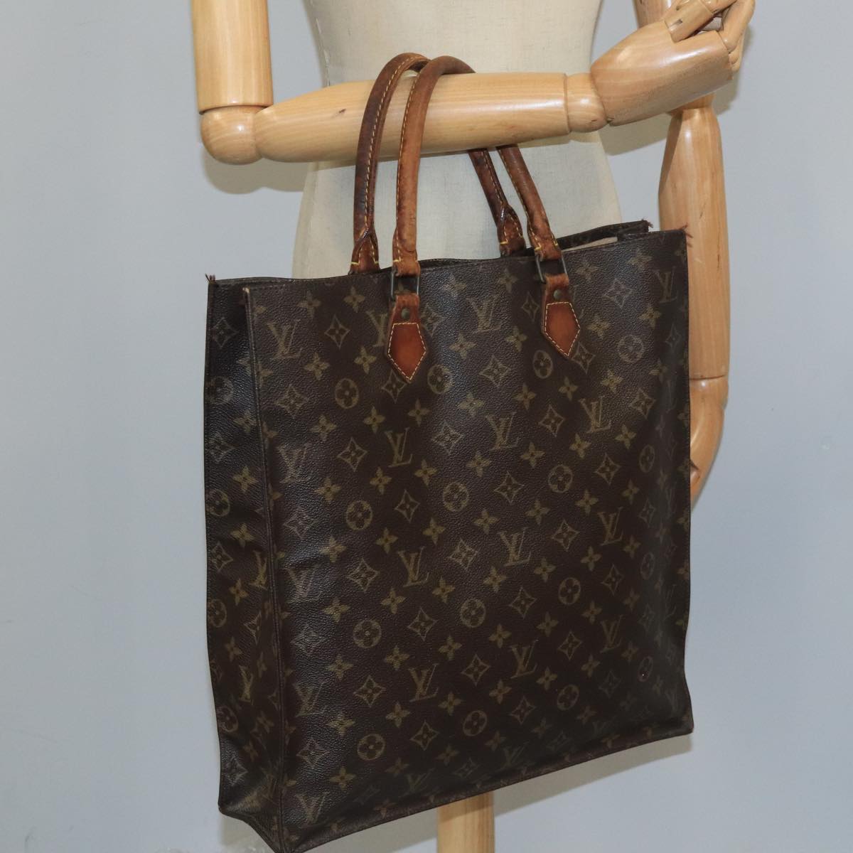 LOUIS VUITTON Monogram Sac Plat Hand Bag M51140 LV 106408