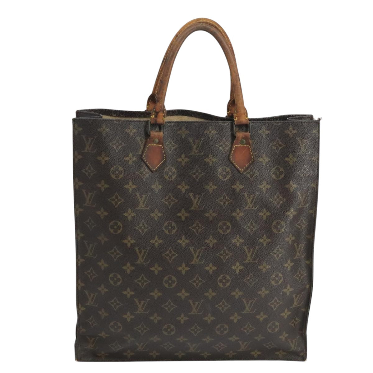 LOUIS VUITTON Monogram Sac Plat Hand Bag M51140 LV 106408