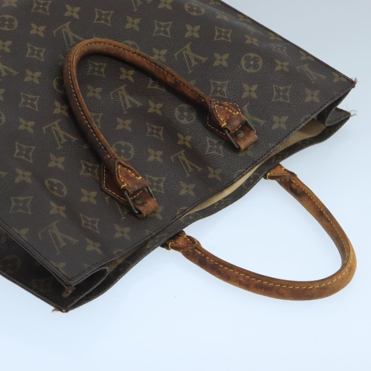 LOUIS VUITTON Monogram Sac Plat Hand Bag M51140 LV 106408