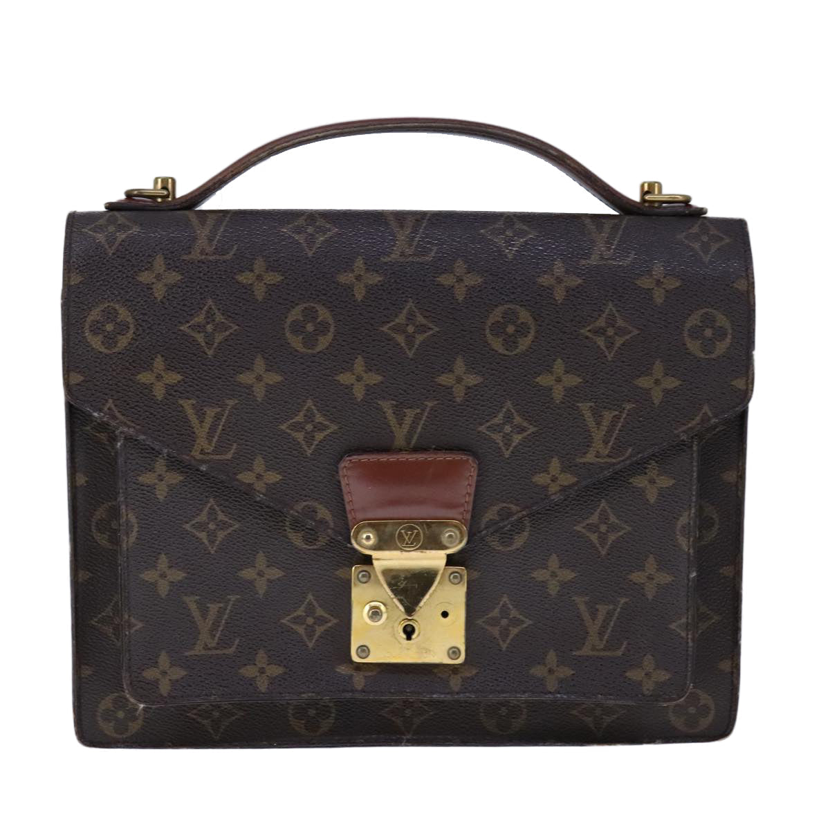 LOUIS VUITTON Monogram Monceau 28 Hand Bag 2way M51185 LV 106412