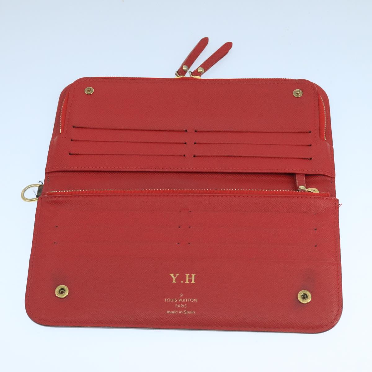LOUIS VUITTON Monogram Portefeuille Insolite Long Wallet Red M60250 106427