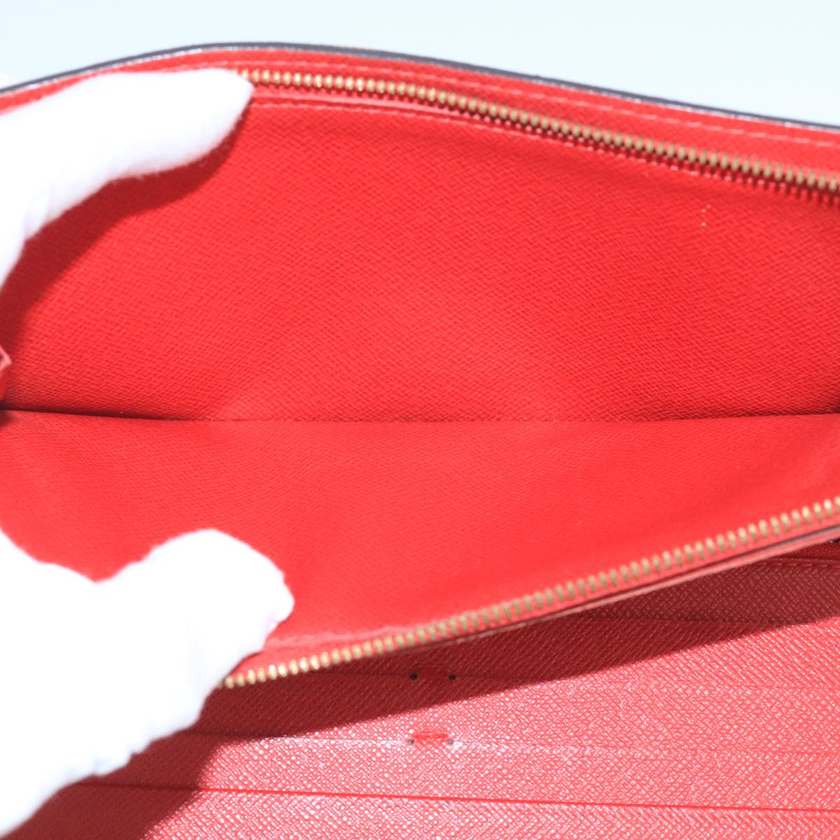LOUIS VUITTON Monogram Portefeuille Insolite Long Wallet Red M60250 106427