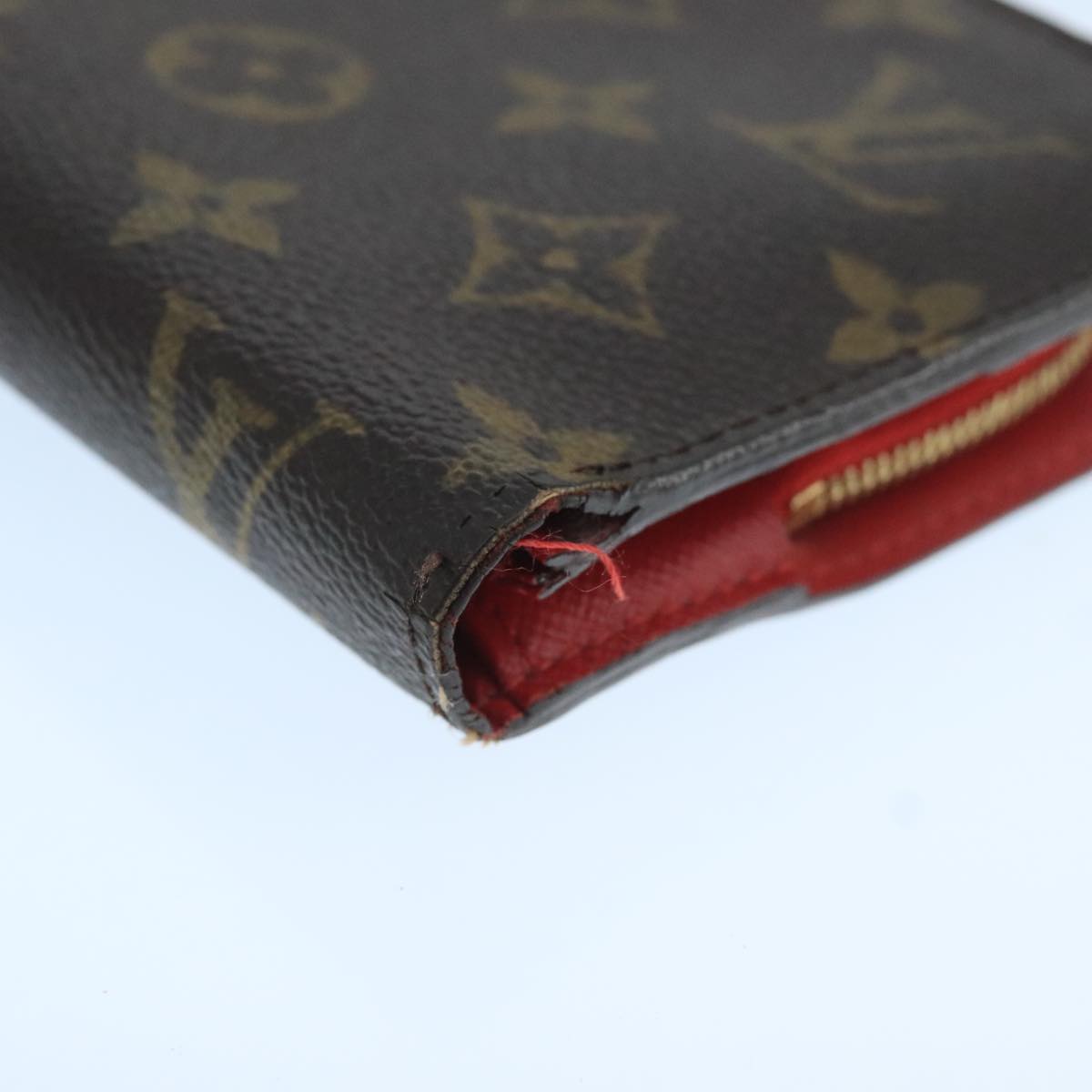 LOUIS VUITTON Monogram Portefeuille Insolite Long Wallet Red M60250 106427