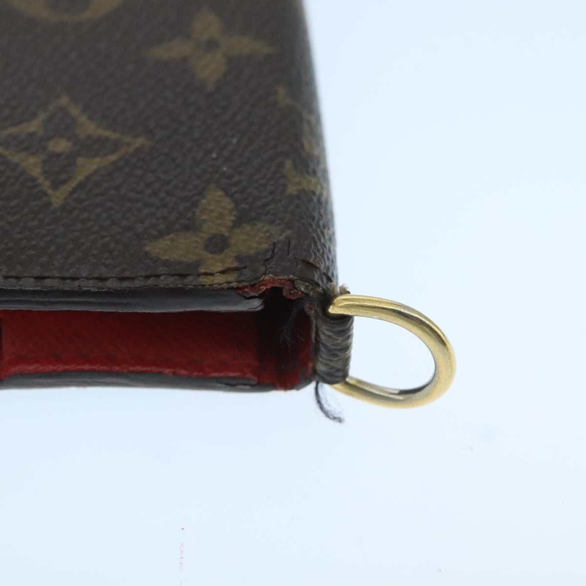 LOUIS VUITTON Monogram Portefeuille Insolite Long Wallet Red M60250 106427