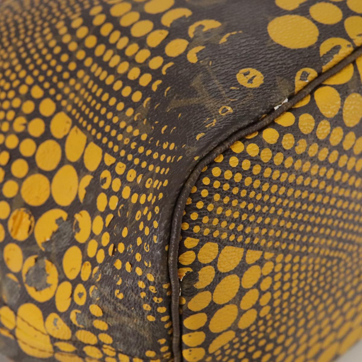 LOUIS VUITTON Monogram Yayoi Kusama Neverfull MM Bag Yellow M40685 106432
