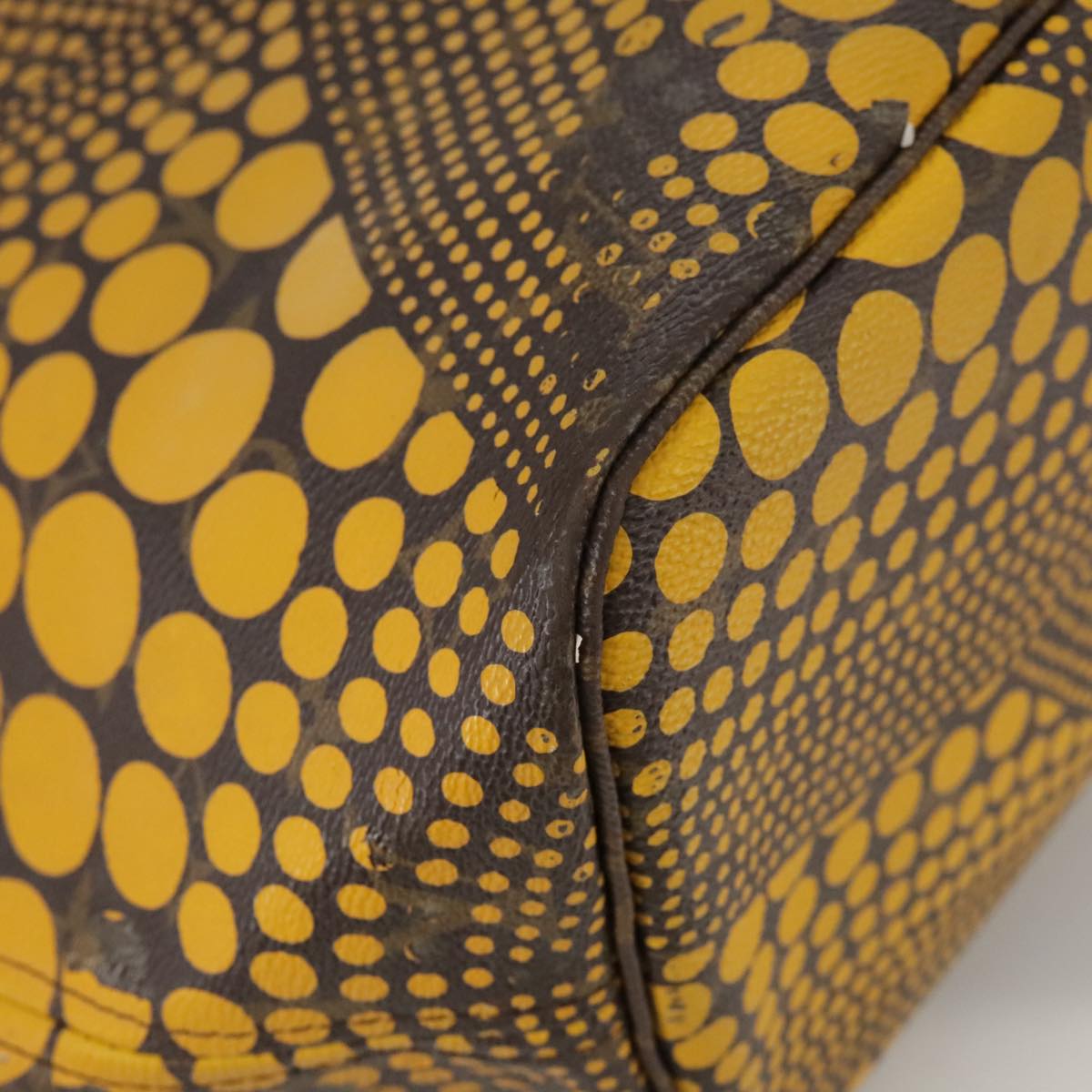 LOUIS VUITTON Monogram Yayoi Kusama Neverfull MM Bag Yellow M40685 106432