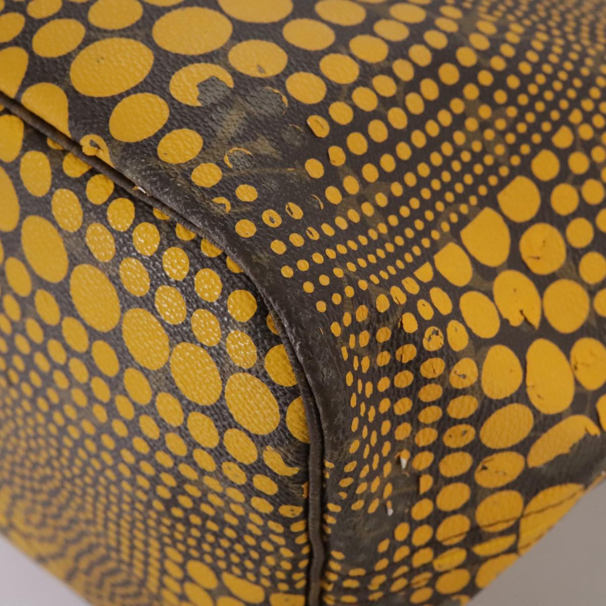 LOUIS VUITTON Monogram Yayoi Kusama Neverfull MM Bag Yellow M40685 106432