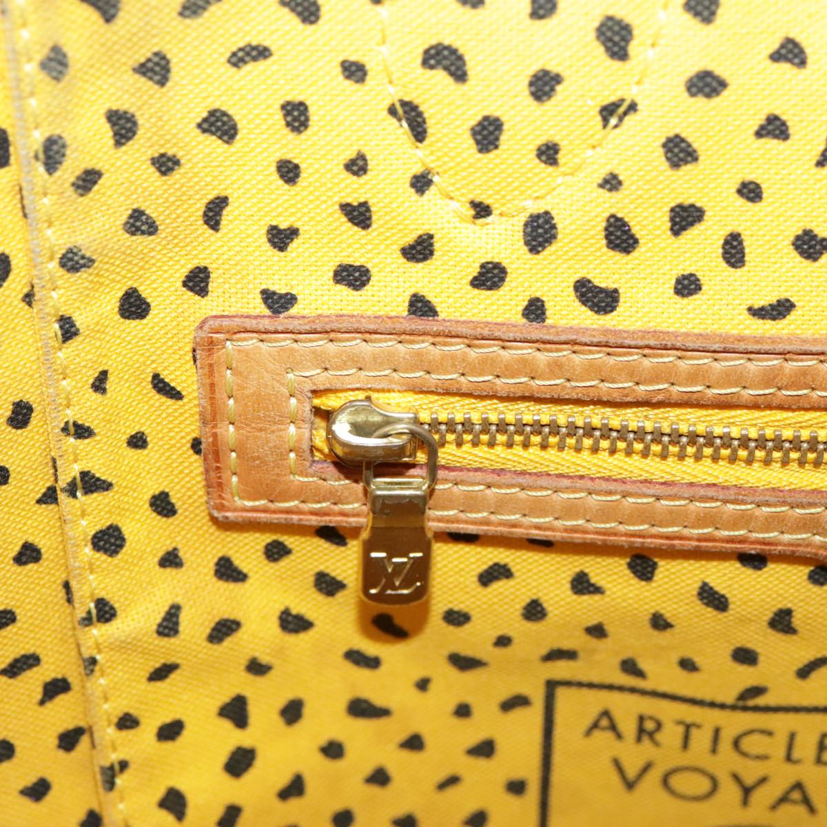 LOUIS VUITTON Monogram Yayoi Kusama Neverfull MM Bag Yellow M40685 106432