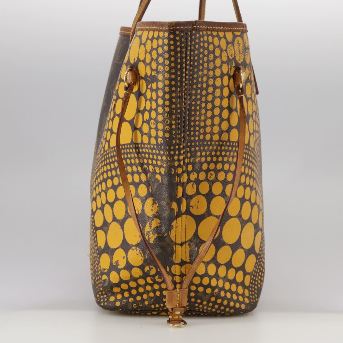 LOUIS VUITTON Monogram Yayoi Kusama Neverfull MM Bag Yellow M40685 106432