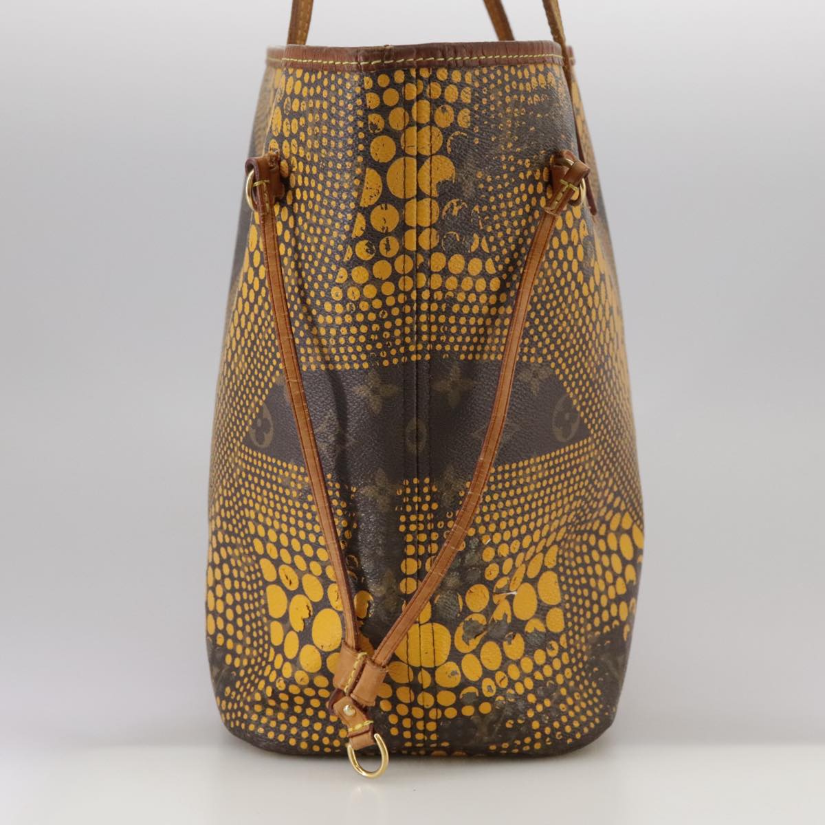 LOUIS VUITTON Monogram Yayoi Kusama Neverfull MM Bag Yellow M40685 106432