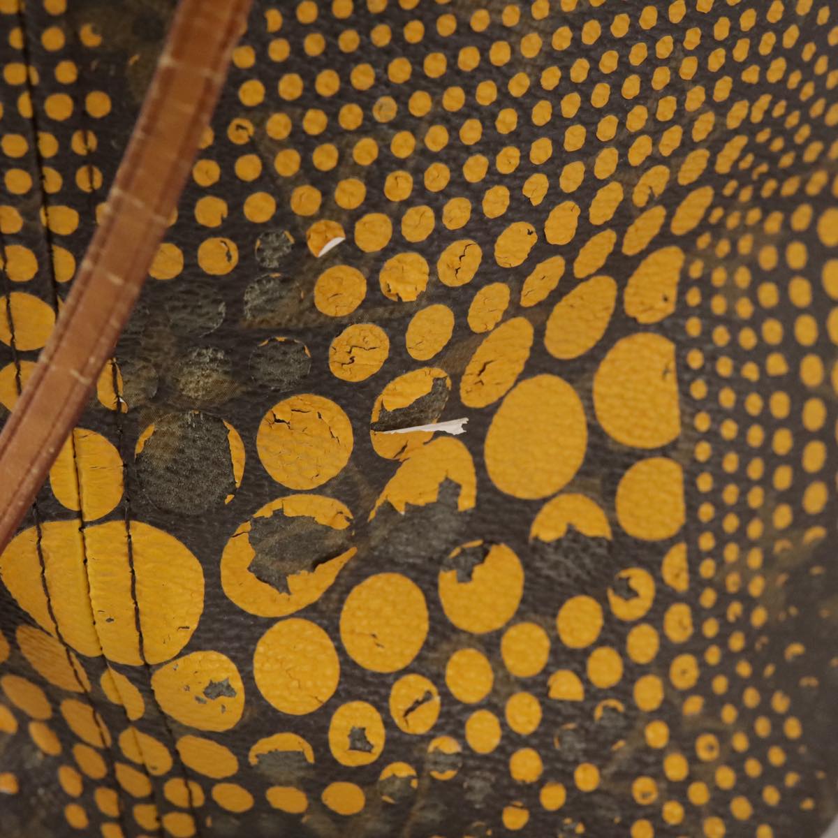 LOUIS VUITTON Monogram Yayoi Kusama Neverfull MM Bag Yellow M40685 106432