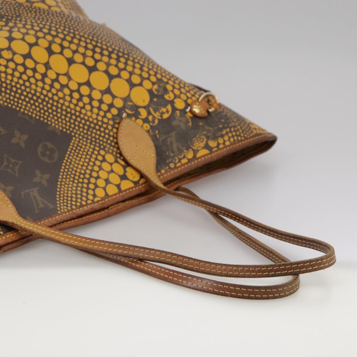 LOUIS VUITTON Monogram Yayoi Kusama Neverfull MM Bag Yellow M40685 106432