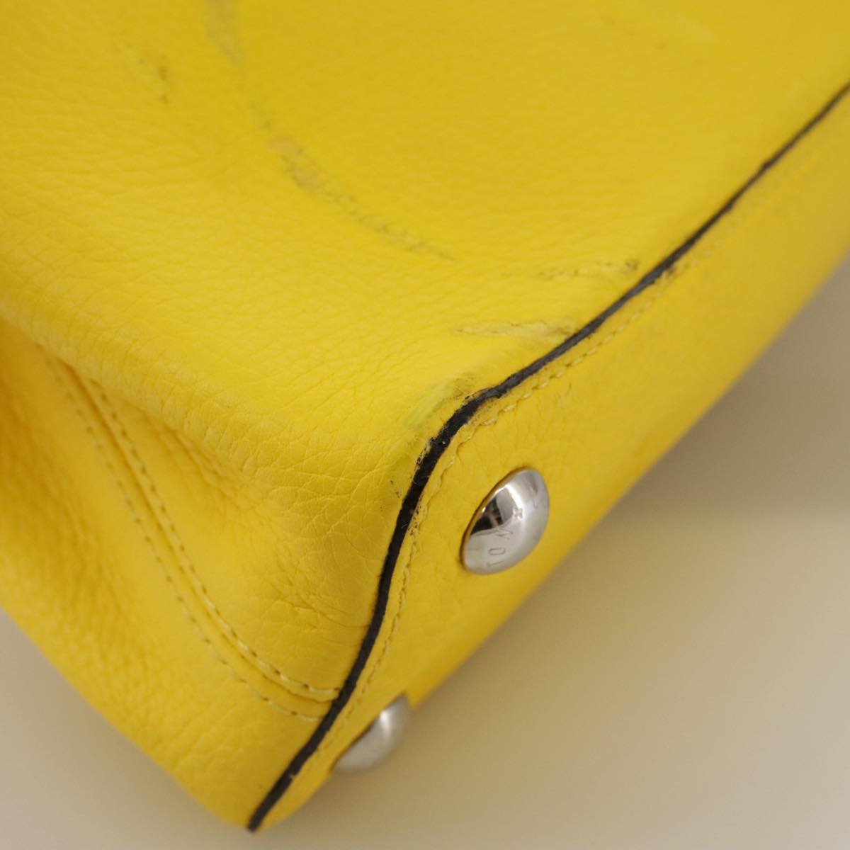 LOUIS VUITTON Capusine BB Bag Taurillon Leather 2way Yellow M59434 106437
