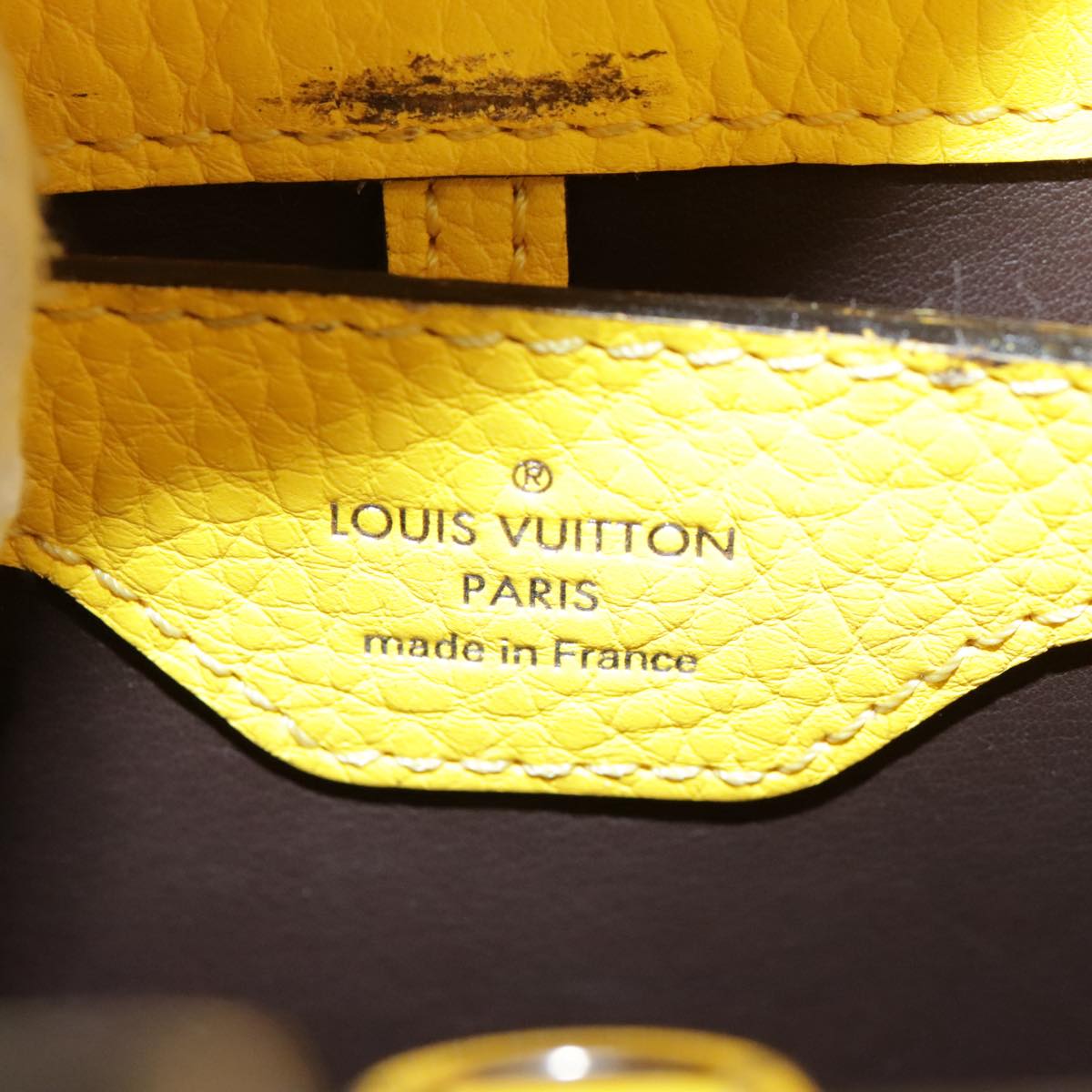 LOUIS VUITTON Capusine BB Bag Taurillon Leather 2way Yellow M59434 106437