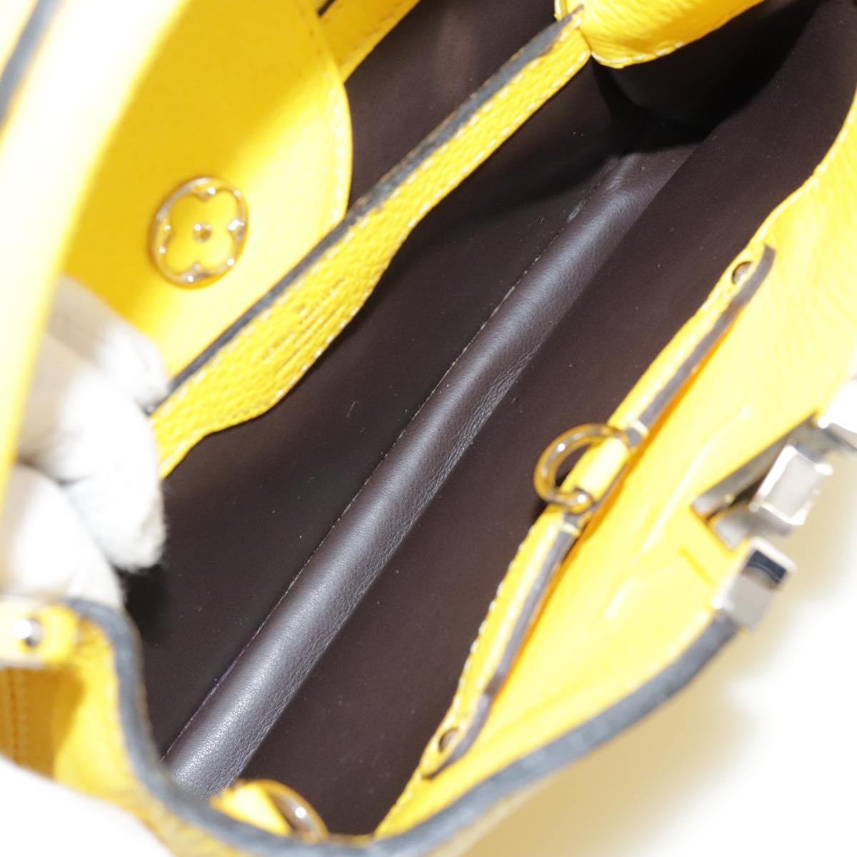 LOUIS VUITTON Capusine BB Bag Taurillon Leather 2way Yellow M59434 106437