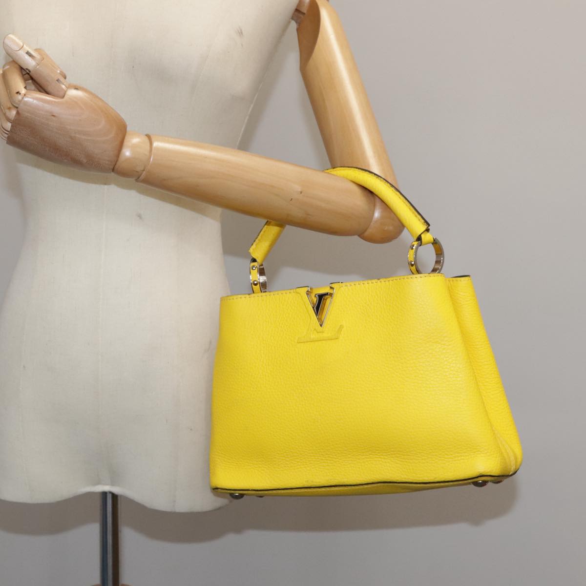 LOUIS VUITTON Capusine BB Bag Taurillon Leather 2way Yellow M59434 106437