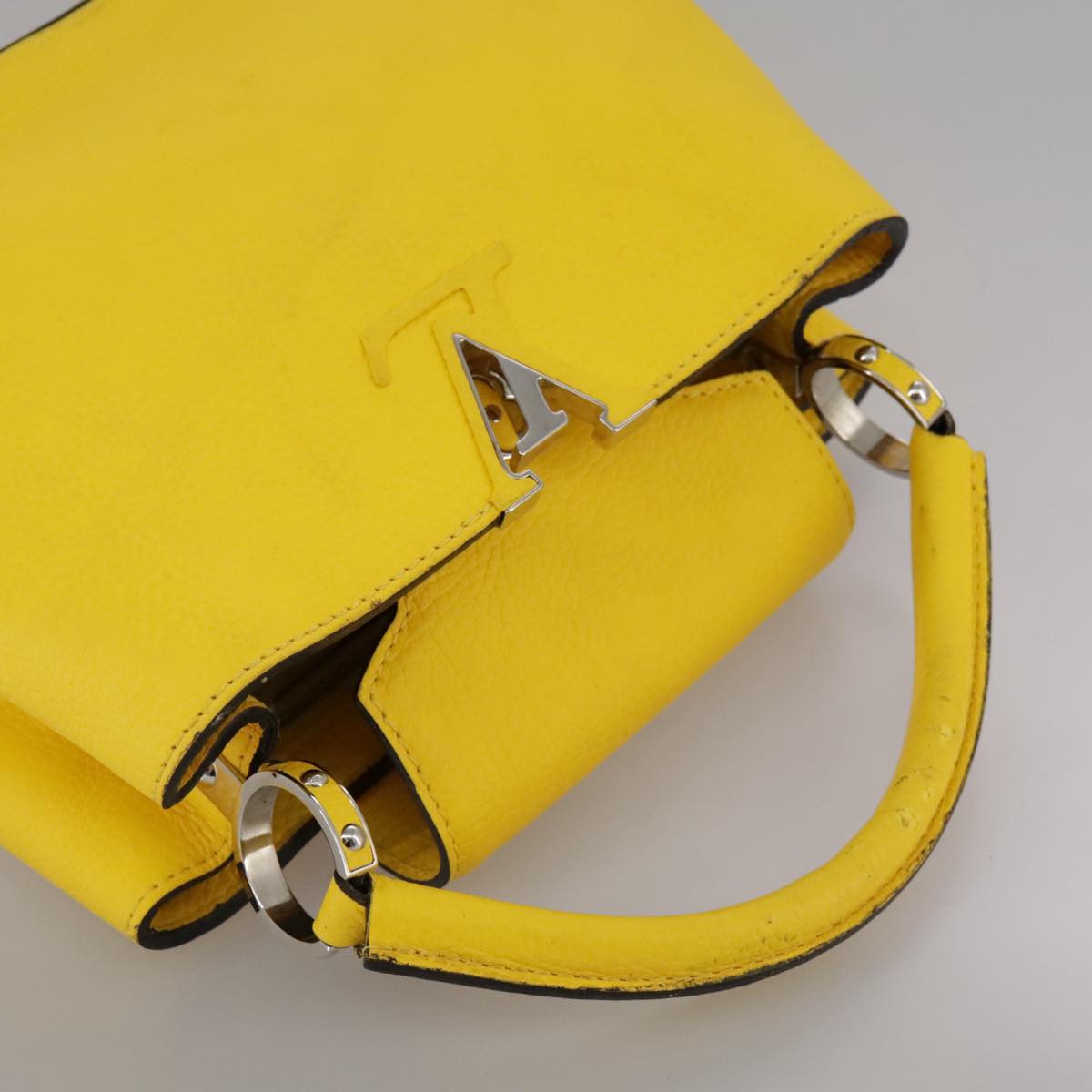 LOUIS VUITTON Capusine BB Bag Taurillon Leather 2way Yellow M59434 106437