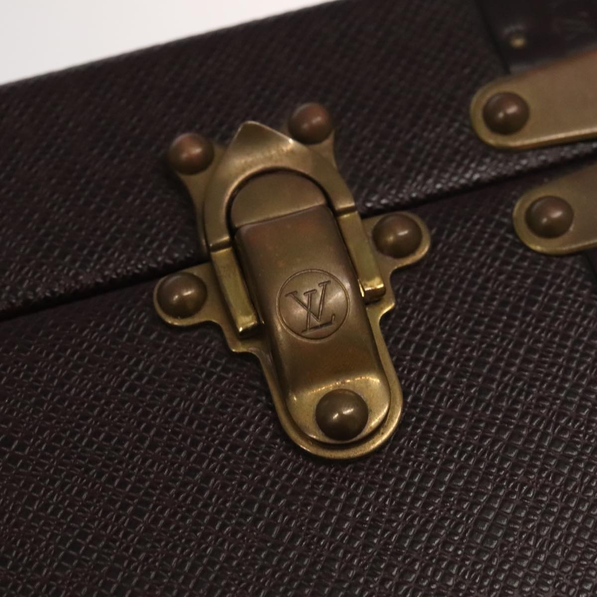 LOUIS VUITTON Taiga Leather Diplomat Trunk SPO Acajou M30016 LV 106438S