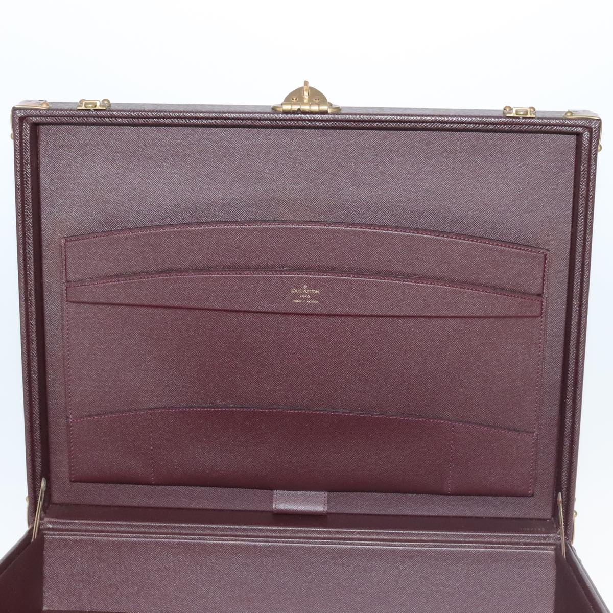 LOUIS VUITTON Taiga Leather Diplomat Trunk SPO Acajou M30016 LV 106438S