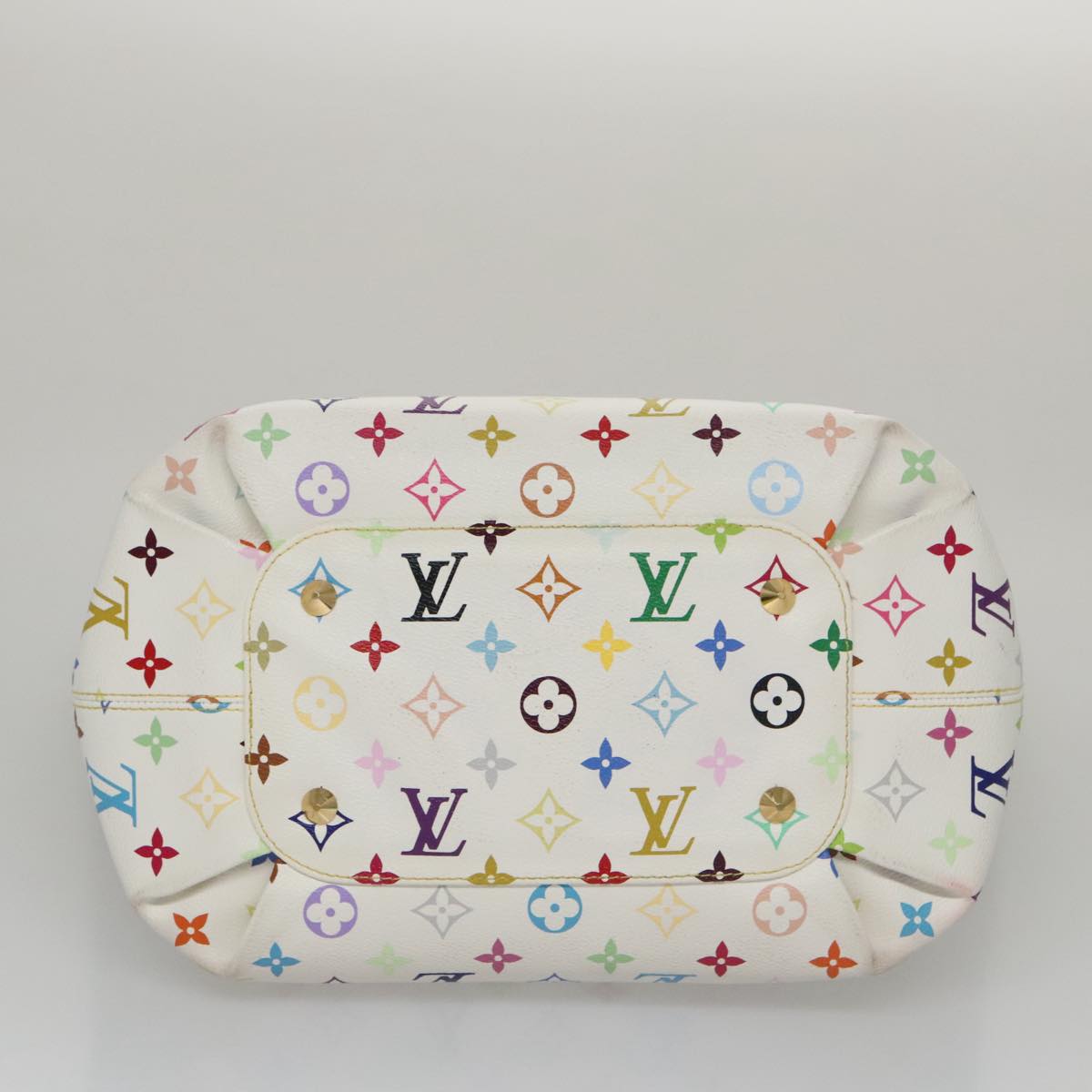 LOUIS VUITTON Monogram Multicolor Annie GM Tote Bag White M40303 LV 106470
