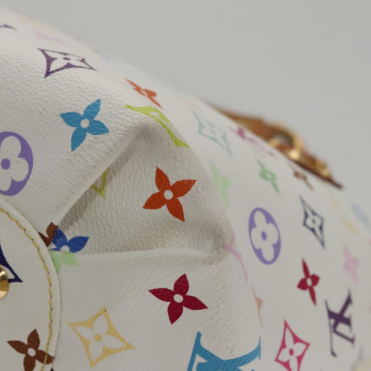 LOUIS VUITTON Monogram Multicolor Annie GM Tote Bag White M40303 LV 106470