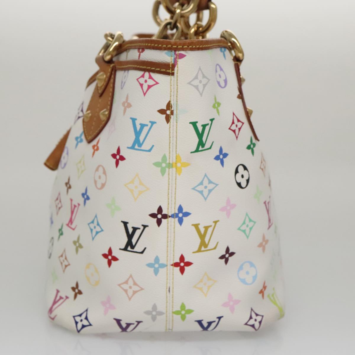 LOUIS VUITTON Monogram Multicolor Annie GM Tote Bag White M40303 LV 106470