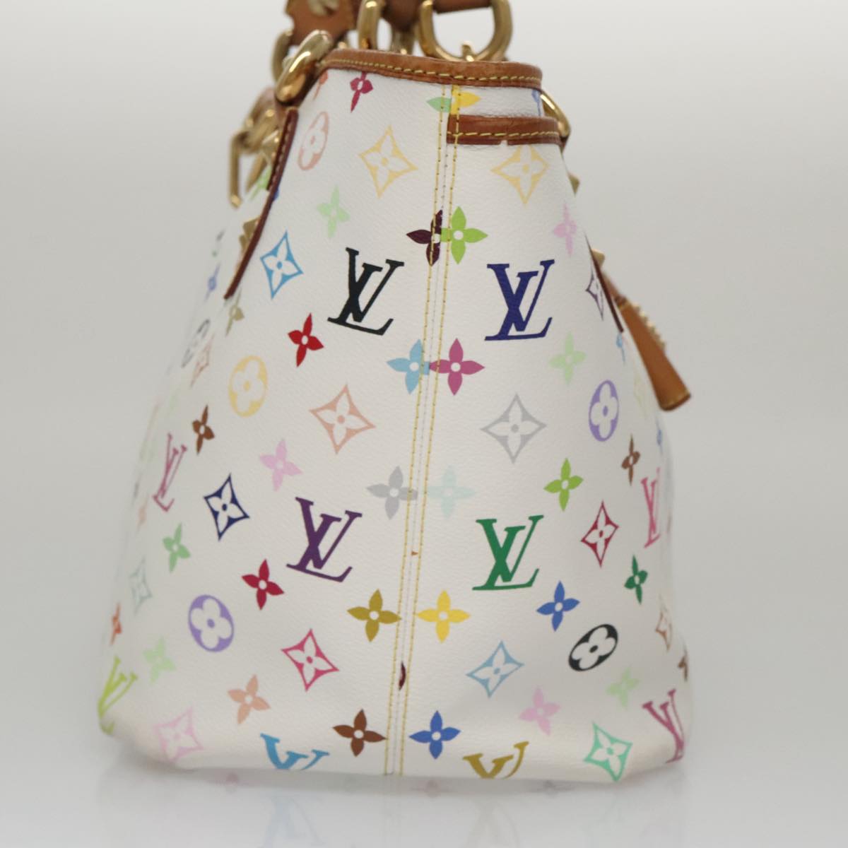 LOUIS VUITTON Monogram Multicolor Annie GM Tote Bag White M40303 LV 106470