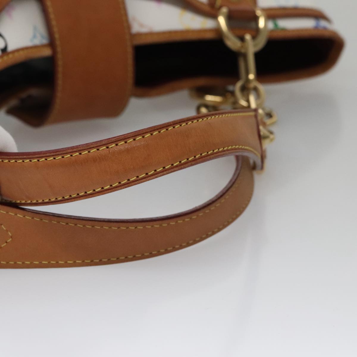 LOUIS VUITTON Monogram Multicolor Annie GM Tote Bag White M40303 LV 106470
