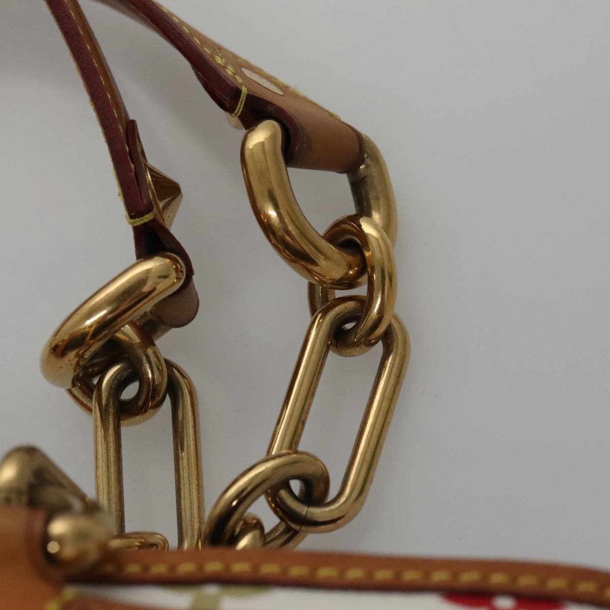 LOUIS VUITTON Monogram Multicolor Annie GM Tote Bag White M40303 LV 106470