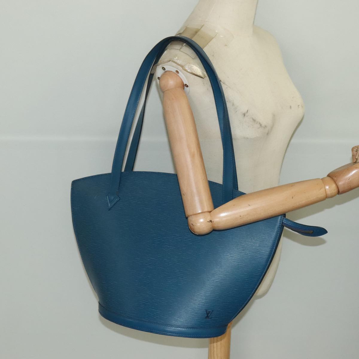 LOUIS VUITTON Epi Saint Jacques Shopping Shoulder Bag Blue M52275 106508