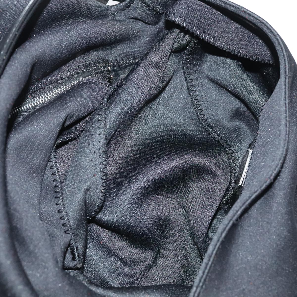 FENDI Mamma Baguette Shoulder Bag Nylon Black Silver 106524