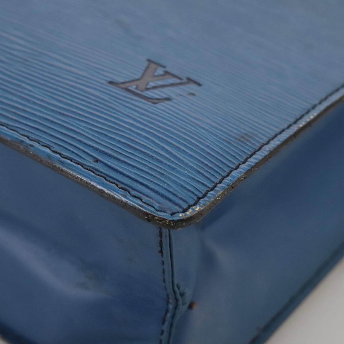 LOUIS VUITTON Epi Sac Plat Hand Bag Blue M52075 LV 106541
