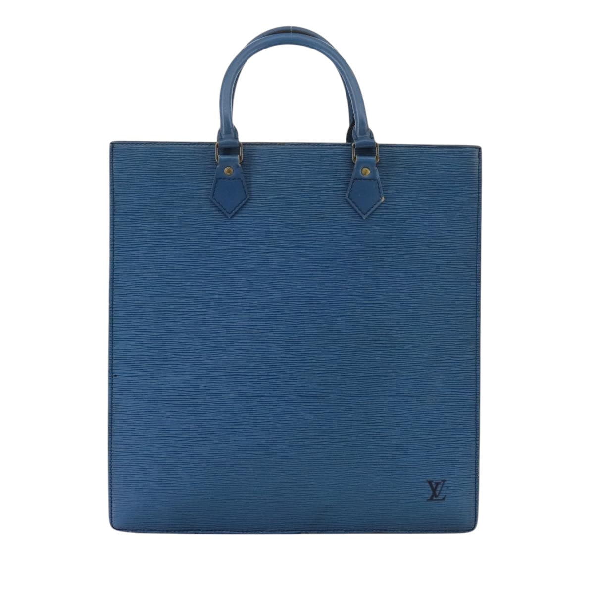 LOUIS VUITTON Epi Sac Plat Hand Bag Blue M52075 LV 106541
