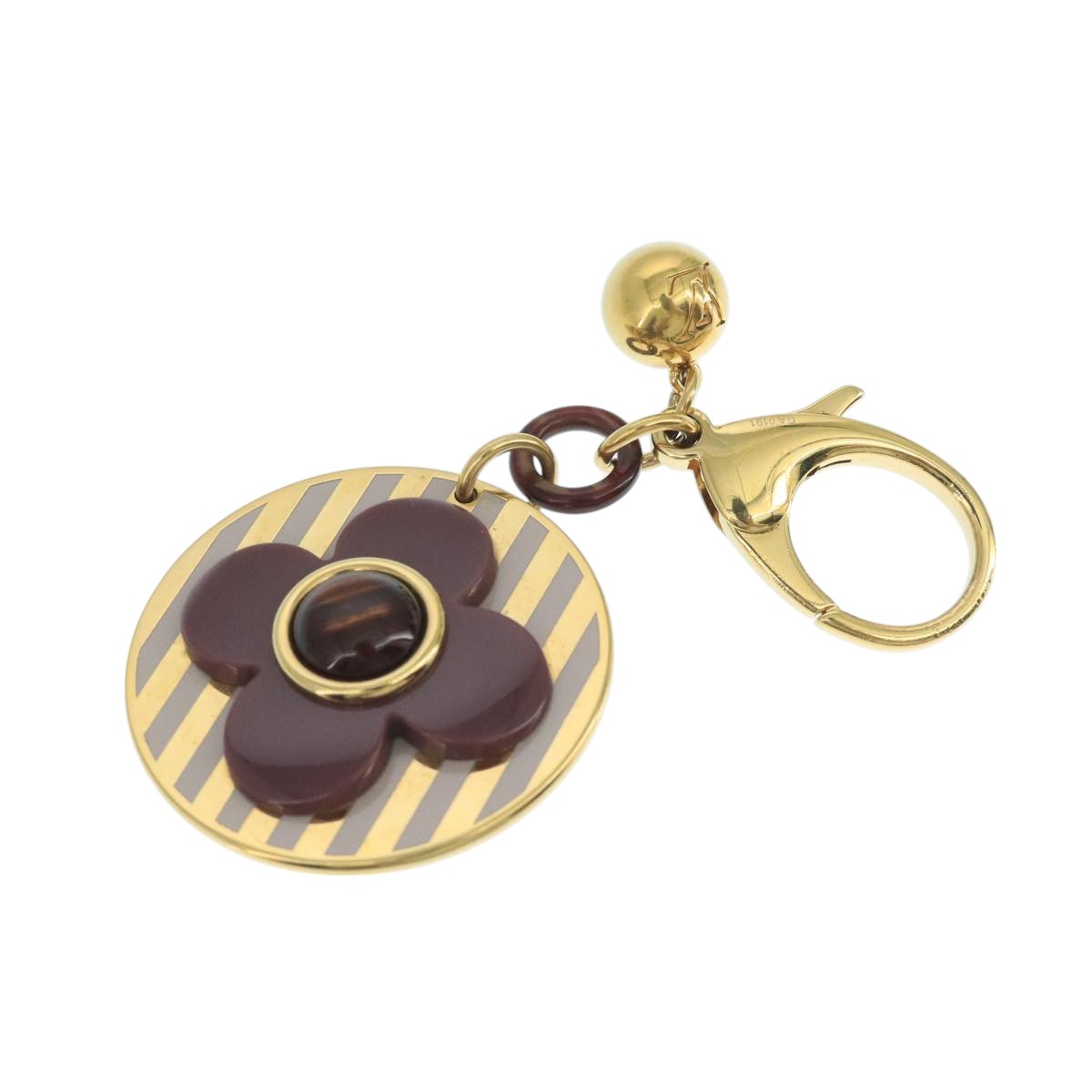 LOUIS VUITTON Monogram Rayure Bijoux Sac Key Holder Gold M66464 LV 106634