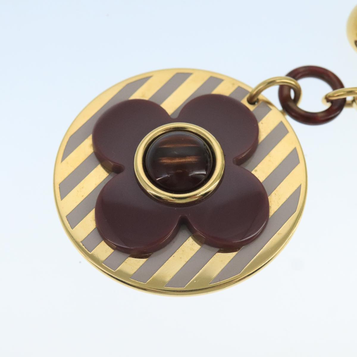 LOUIS VUITTON Monogram Rayure Bijoux Sac Key Holder Gold M66464 LV 106634