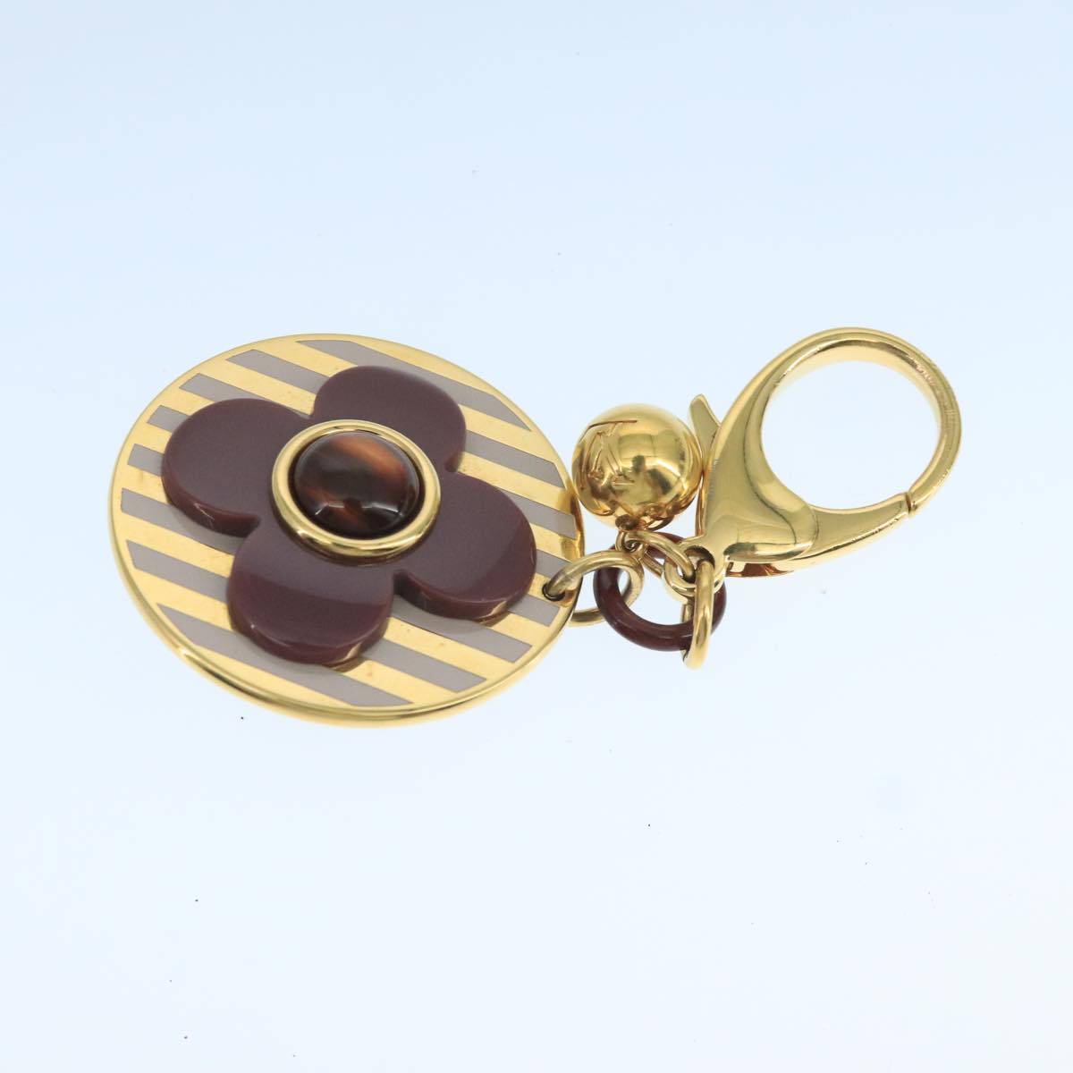 LOUIS VUITTON Monogram Rayure Bijoux Sac Key Holder Gold M66464 LV 106634