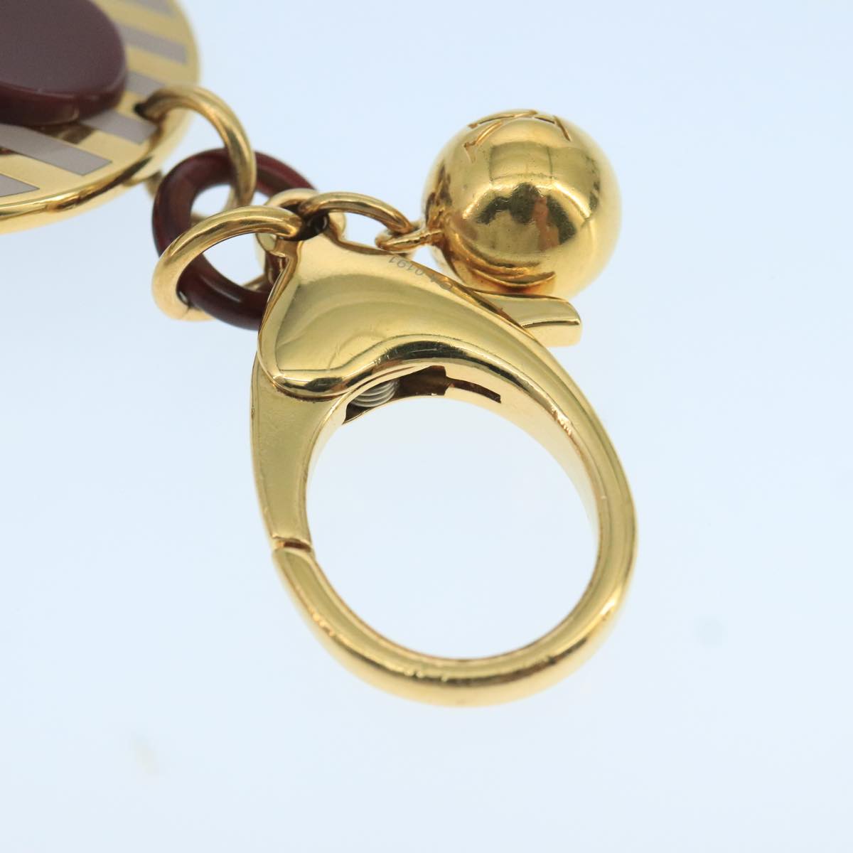 LOUIS VUITTON Monogram Rayure Bijoux Sac Key Holder Gold M66464 LV 106634
