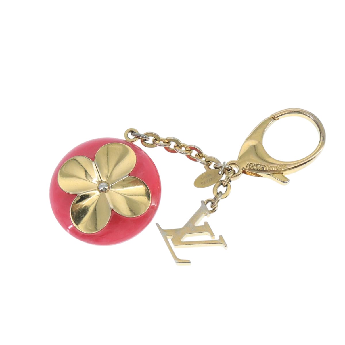LOUIS VUITTON Hollow Flower Key Holder Gold M66975 LV 106635