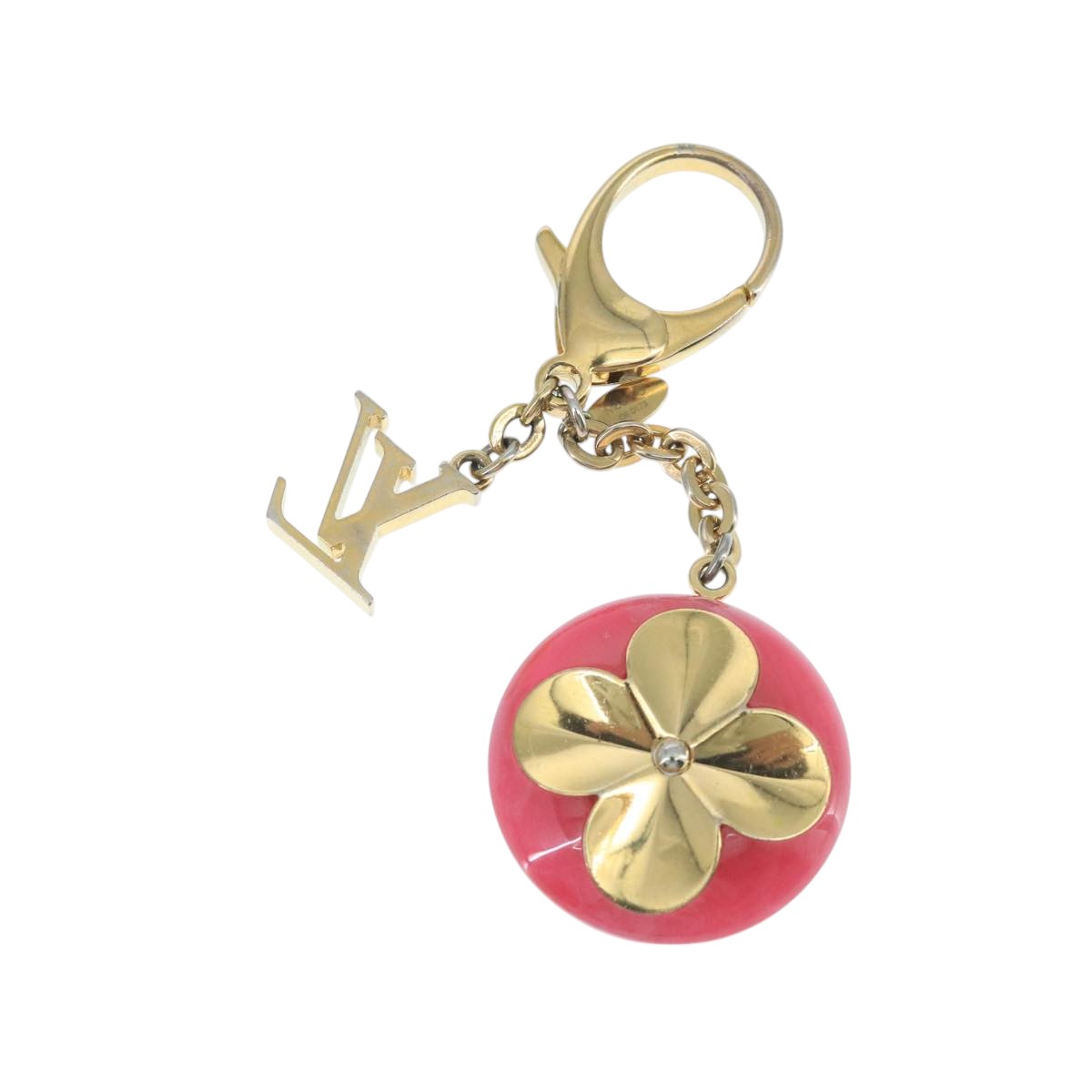 LOUIS VUITTON Hollow Flower Key Holder Gold M66975 LV 106635