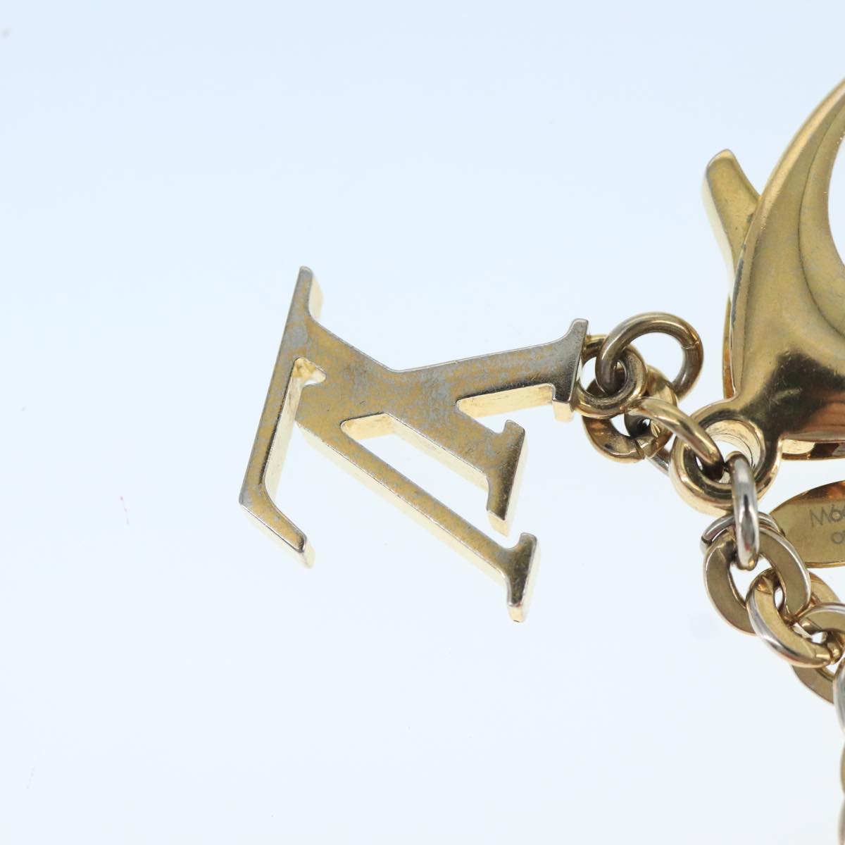 LOUIS VUITTON Hollow Flower Key Holder Gold M66975 LV 106635