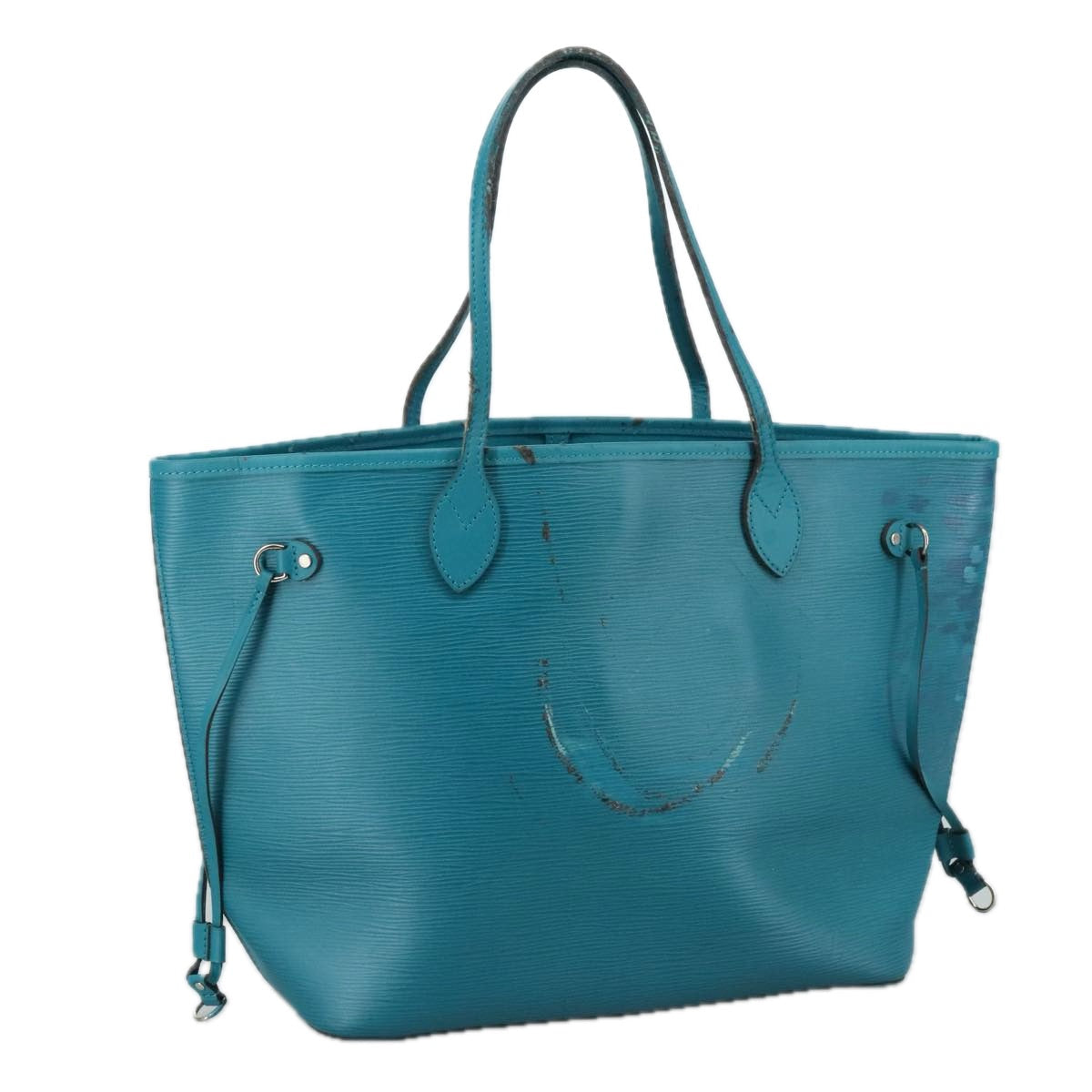 LOUIS VUITTON Epi Neverfull MM Tote Bag Cyan M40930 LV 106658