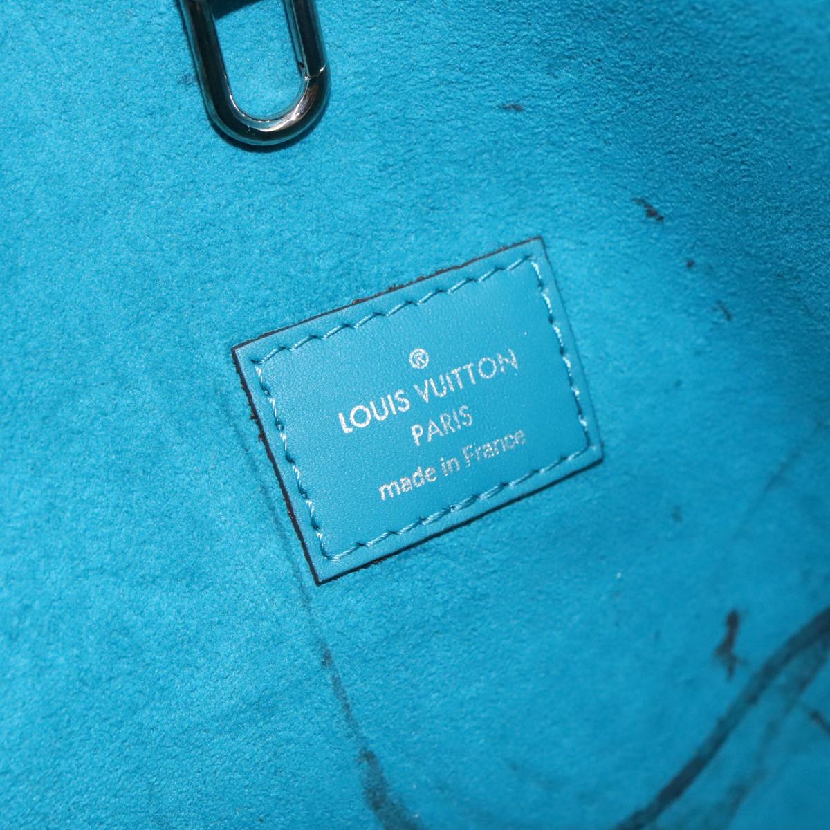 LOUIS VUITTON Epi Neverfull MM Tote Bag Cyan M40930 LV 106658
